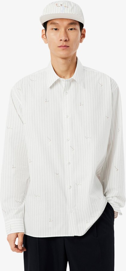 Lacoste Relaxed Fit Embroidered Cotton Shirt