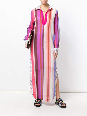 Michel Klein multi-stripe beach dress