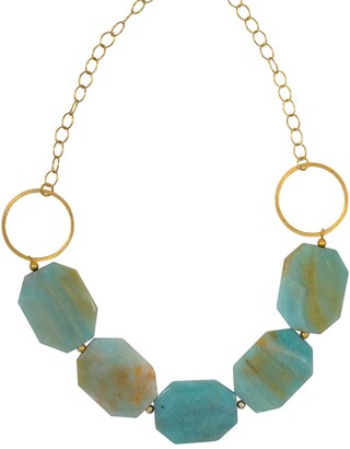 Magpie Rose - Green Amazonite Statement Necklace