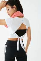 Thumbnail for your product : Forever 21 Active Cutout Tie-Hem Crop Top