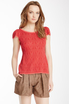 Thumbnail for your product : See by Chloe Jacquard Print Cap Sleeve Tee