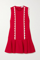 Thumbnail for your product : RED Valentino Scalloped Crepe Mini Dress