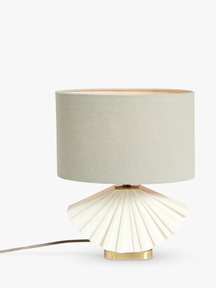 John Lewis & Partners Fan Concrete Table Lamp, Natural