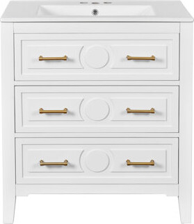 Lark Manor 60'' Bathroom Vanity with Ceramic Sink Combo