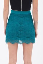 Thumbnail for your product : Forever 21 Scalloped Lace Mini Skirt