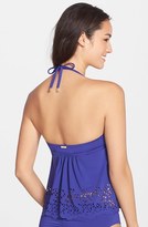 Thumbnail for your product : Laundry by Shelli Segal Laser Cut Flounce Tankini Top
