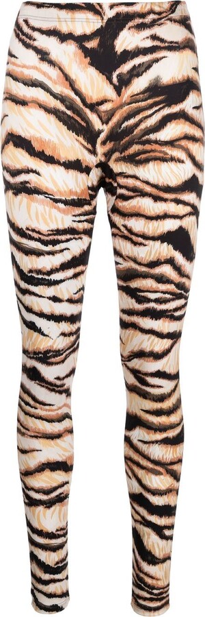 Roberto Cavalli Tiger-Print High-Waisted Leggings - ShopStyle