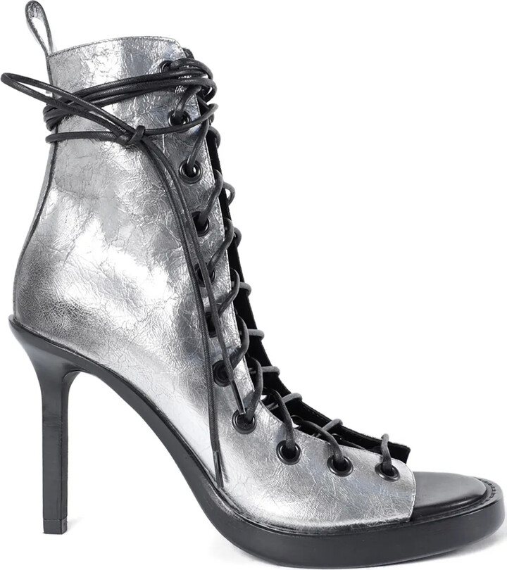 Ann Demeulemeester Hilla laminated leather lace-up boots