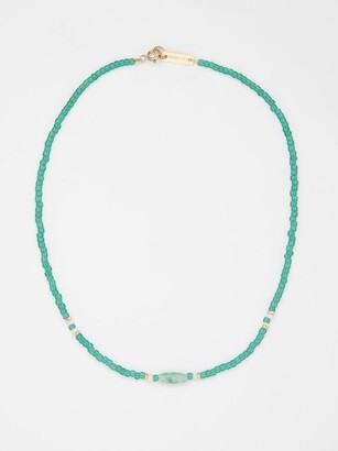 Isabel Marant Beaded Necklace - Green Gold