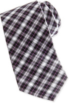 Thumbnail for your product : Neiman Marcus Plaid Cotton Tie, Charcoal