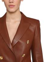 Thumbnail for your product : Alexandre Vauthier Double Breast Napa Leather Blazer