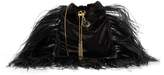Thumbnail for your product : Rosantica By Michela Panero - Mademoiselle Feathered Velvet Cross Body Bag - Womens - Black