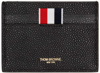 Thom Browne Black Diagonal Stripe Single Card Holder