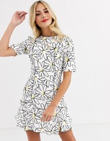 Thumbnail for your product : Talulah splice large daisy print mini dress