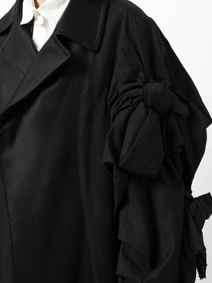 Comme des Garcons Ruffled-Sleeve Double-Breasted Coat