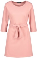 Thumbnail for your product : boohoo 3/4 Sleeve Belted Shift Dress