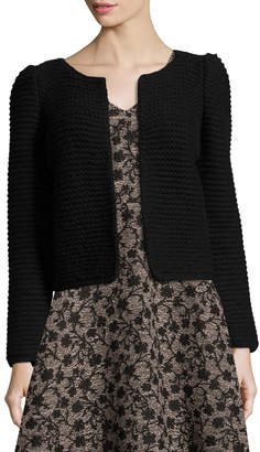 Co Heavy-Gauge Ribbed Open-Front Cardigan