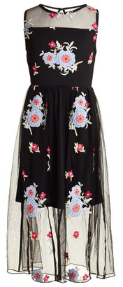 Trixxi Girl's Floral Embroidered Dress