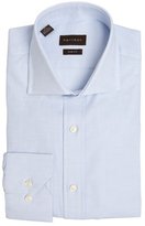 Thumbnail for your product : Harrison light blue micro check slim fit dress shirt