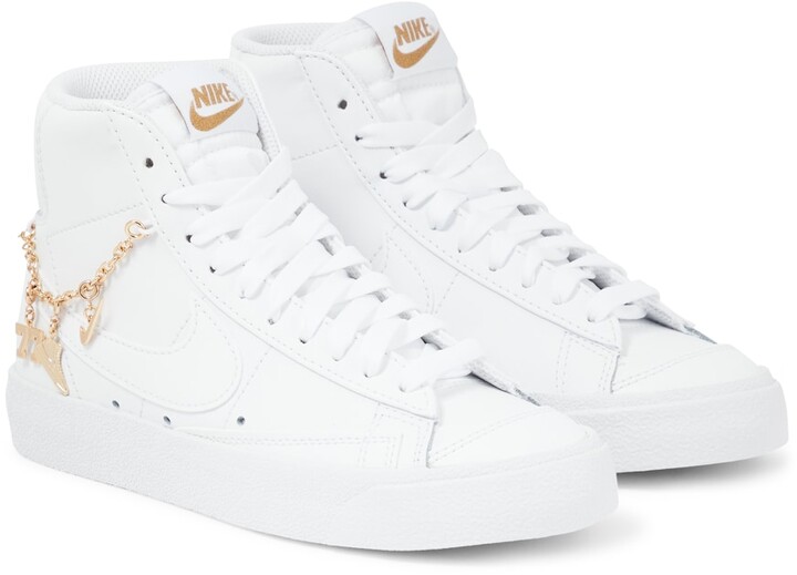 blazer high white leather