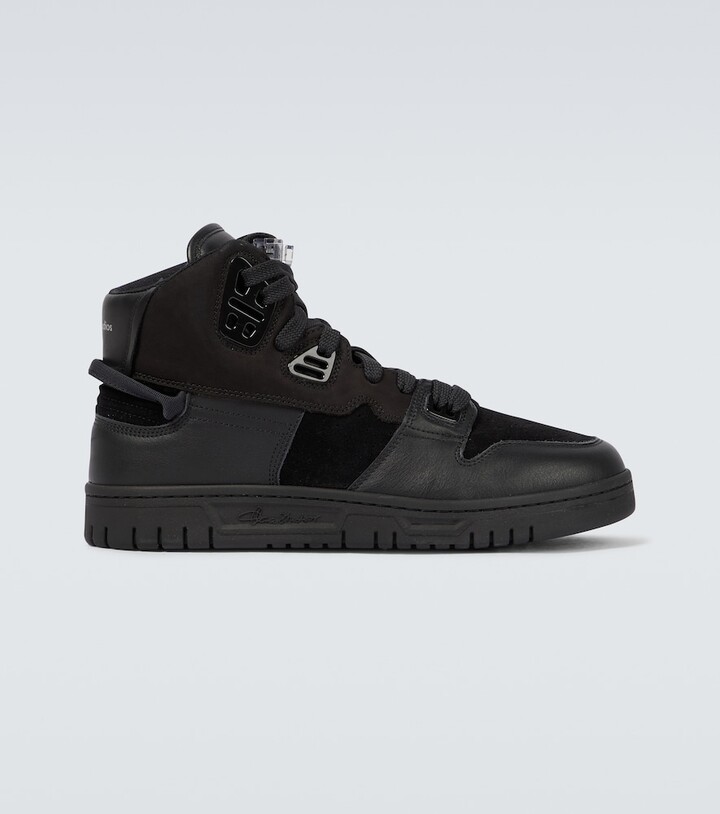 Acne Studios High-top leather sneakers - ShopStyle