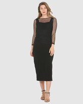 Thumbnail for your product : Faye Black Label - Women's Black Slip Dresses - Bianca Fitted Dress - Size One Size, 14 at The Iconic