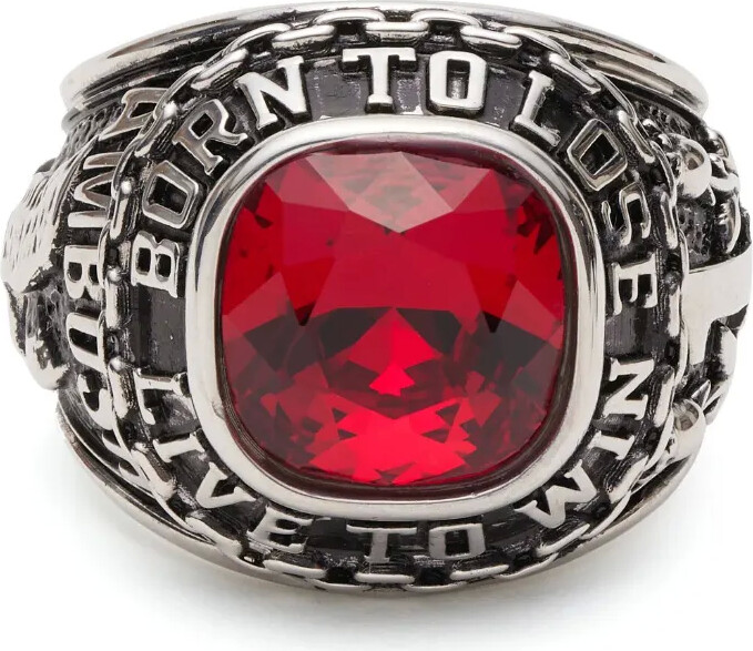 Ambush FW23 Class crystal-embellished ring