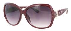 Kay Unger Over Sized Milky Red Frames With Gold Accent And Gradient Smoke Lens