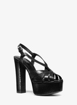 michael kors blake leather platform sandal