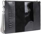Thumbnail for your product : Alexander Wang Paneled Suede, Snake-effect, Patent And Textured-leather Pouch