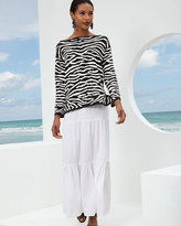 Thumbnail for your product : Joan Vass Reversible Animal Print Pullover Sweater