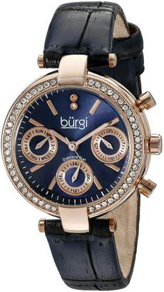 Burgi Women's BUR129BU Analog Display Swiss Quartz Blue Watch