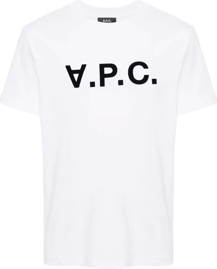 A.P.C. flocked-logo cotton T-shirt