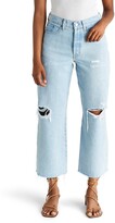 Thumbnail for your product : ÉTICA Devon Ripped High Waist Crop Wide Leg Jeans