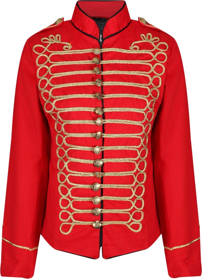 Ro Rox Ladies Emo Punk Goth Napoleon Military Drummer Parade Jacket (UK