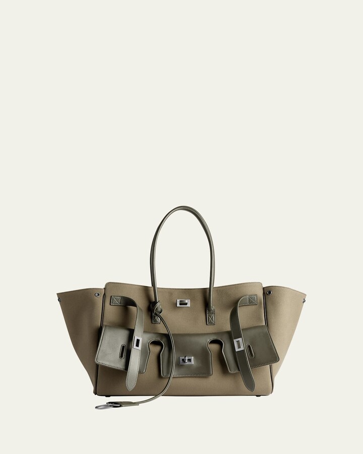Balenciaga Bel Air Medium Canvas Tote Bag