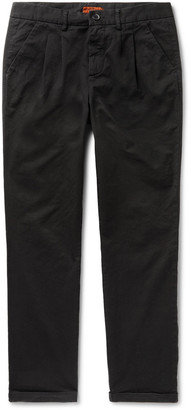 Barena Vettor Stino Tapered Pleated Stretch-Cotton Twill Trousers