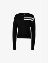 Thumbnail for your product : Sweaty Betty Serenity stripe-shoulder cotton-blend jumper