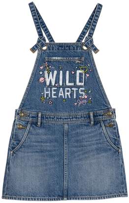 Juicy Couture Wild Hearts Denim Pinafore for Girls