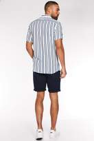 Thumbnail for your product : Quiz Short Sleeve Pinstripe Shirt in White