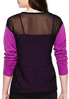 Thumbnail for your product : Nicole Miller nicole by Chiffon-Back Sweater