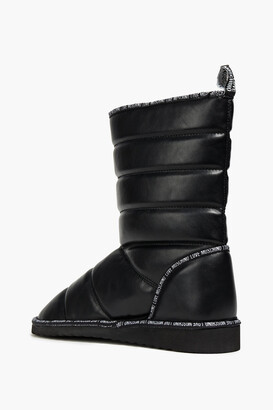 Love Moschino Faux fur-lined quilted faux leather snow boots
