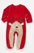 Thumbnail for your product : Little Me 'Reindeer' Velour One-Piece (Baby)