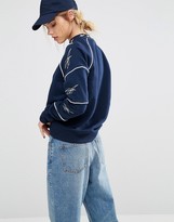 Thumbnail for your product : Reebok Classics High Neck Sweatshirt With Vector Print In Navy