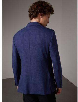 Burberry Modern Fit Wool Silk Linen Tailored Half-canvas Jacket