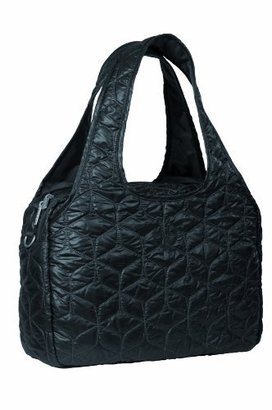 Lassig Glam Global Style Diaper Bag Shoulder Bag Handbag Tote-Bag includes Matching Insulated Bottle Holder, wipeable Changing Mat, Stroller Hooks and lots of compartments for Changing your baby, Black