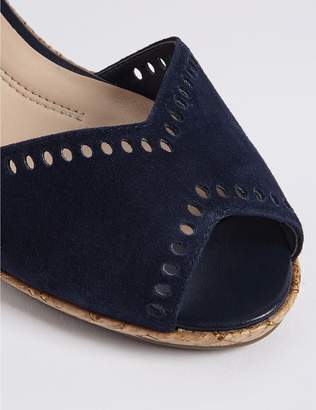 Marks and Spencer Wide Fit Suede Wedge Sandals