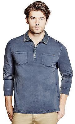 GUESS Men's Telford Washed Polo