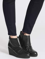 Thumbnail for your product : Marks and Spencer Leather Wedge Heel Ankle Boots