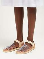 Thumbnail for your product : MM6 MAISON MARGIELA Perspex And Leather Cage Sandals - Womens - Tan